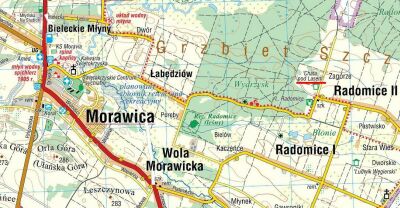 Mapa okolic Morawicy - wojewdztwo witokrzyskie